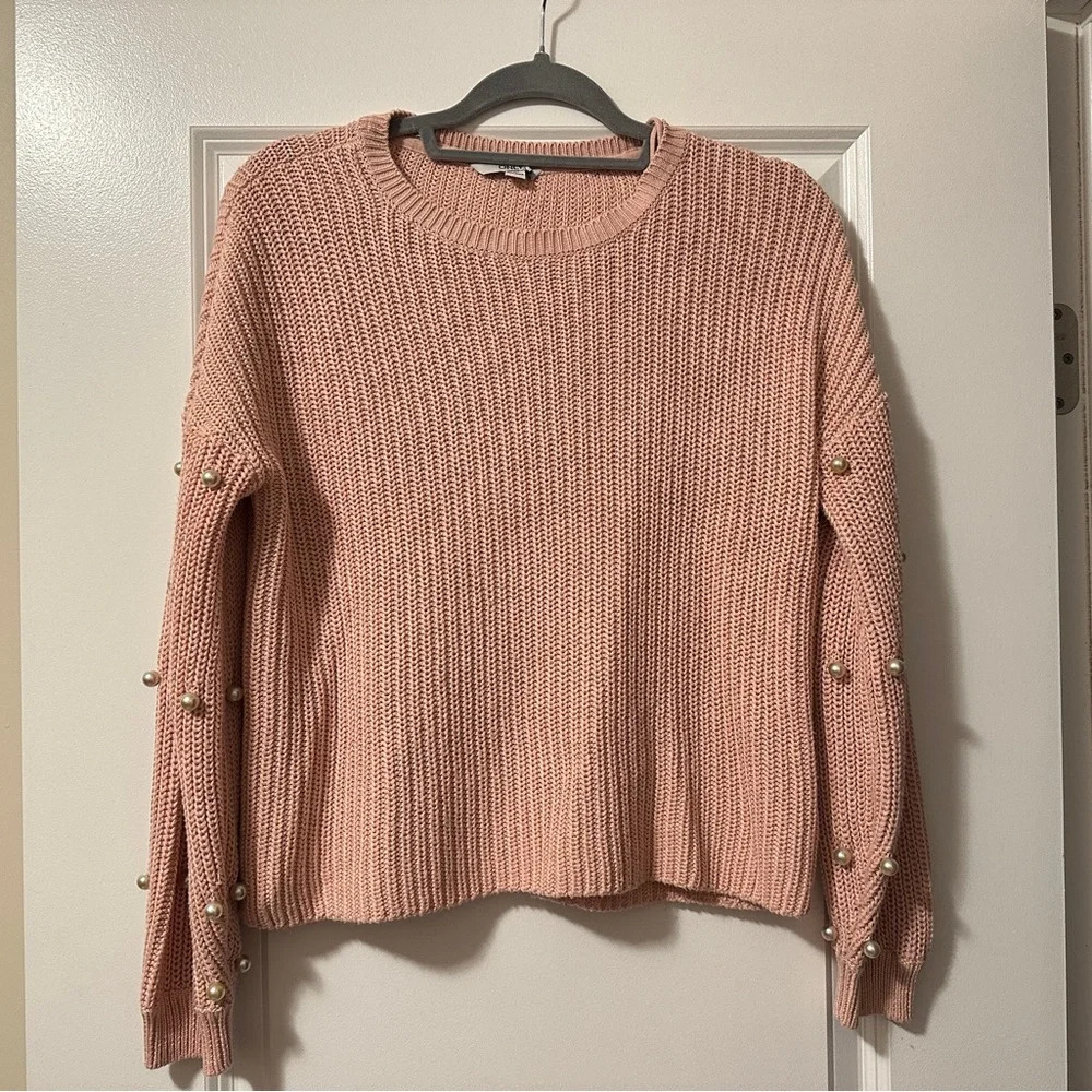 ONLY pearl sleeve sweater| size small